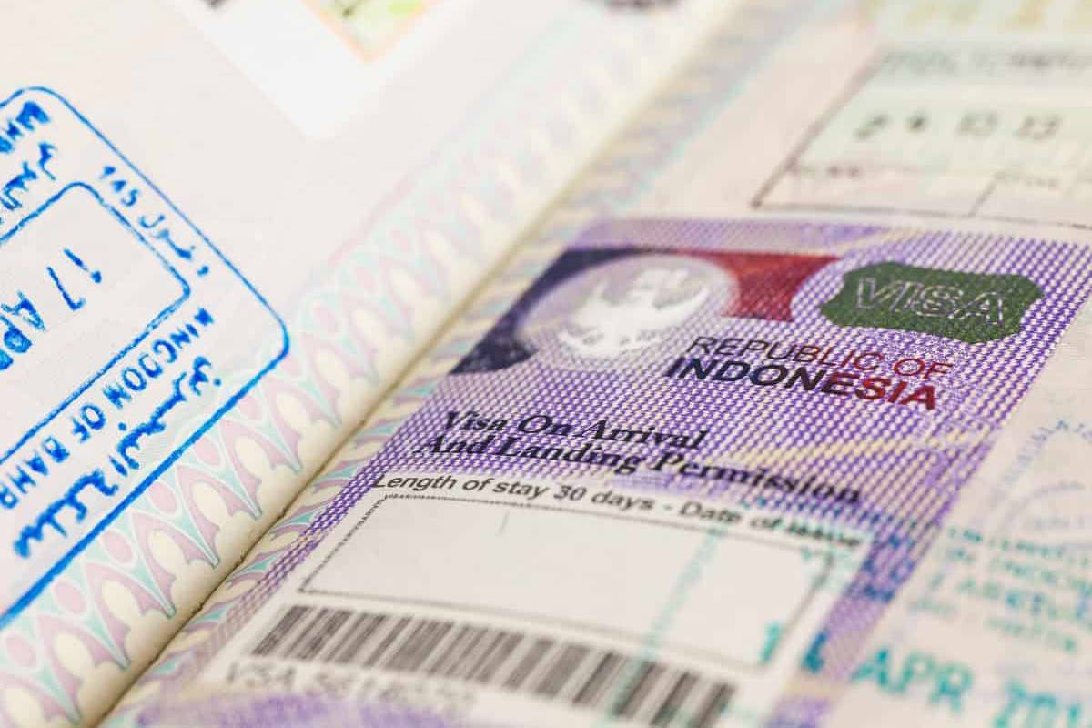 نمونه ویزا اندونزی
